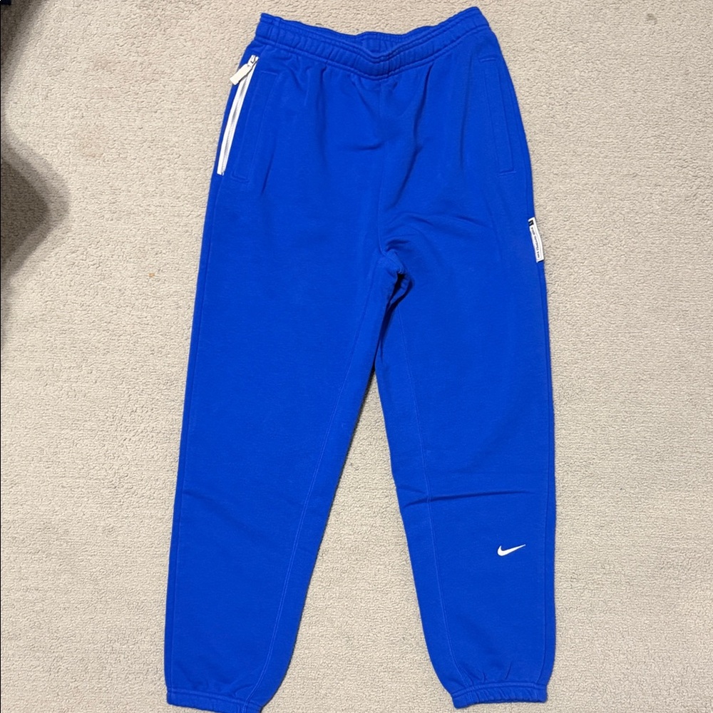 Nike Kids Royal Blue Fleece Joggers with White Accents